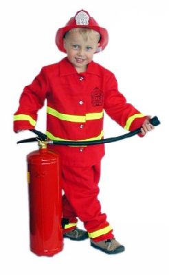 Calamiteit Boven hoofd en schouder Giet Verkleedset Brandweerman (maat 128/140 of 152/164) | EBA brandweerpak 2  delig