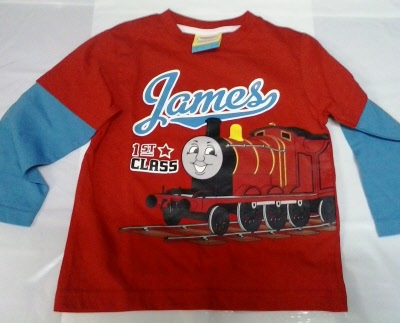 Thomas Shirt met lange James (rood/blauw) (No.1 Blue TH-ShirtLM James rood/blauw