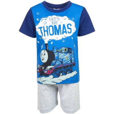 Thomas de Zomer pyjama (blauw/dblauw) 92) | TH-ZPyjama blauw/dblauw